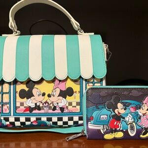 Lougrfly datenight mickey cross body and wallet